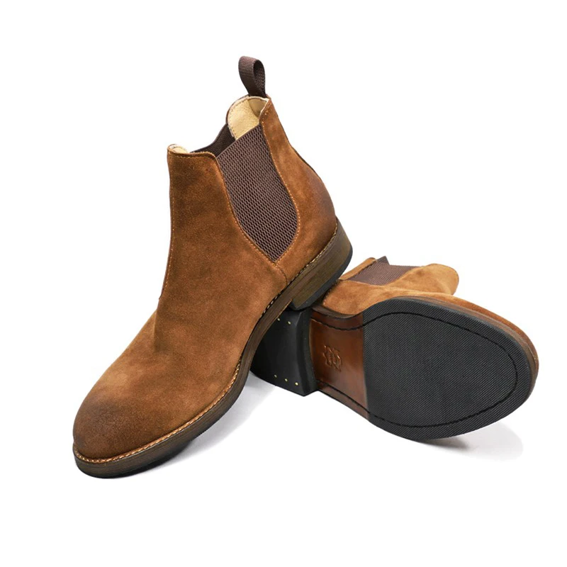 Heren Schoenen voor voor Boots voor Casual boots Doucals Suède Chelsea Laarzen in het Bruin voor heren 