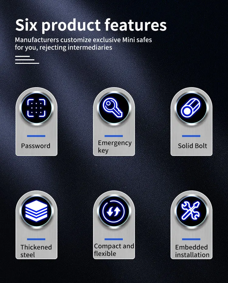 CEQSAFE Safety Box With Digital Coded Lock Small Electronic Mini Deposit Key Office Home Safe Box factory