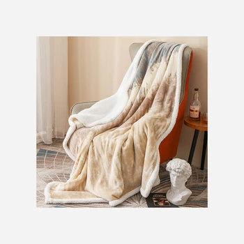 blankets wholesale bed Solid Sherpa Double Layer Extra Soft Blanket for all season