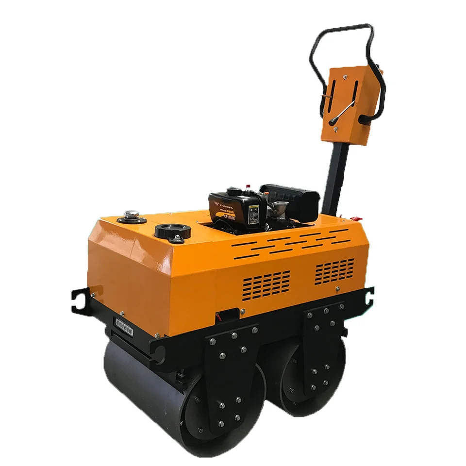 Лидер продаж мини-дорожный каток двойной барабан ручной Вибрационный дорожный