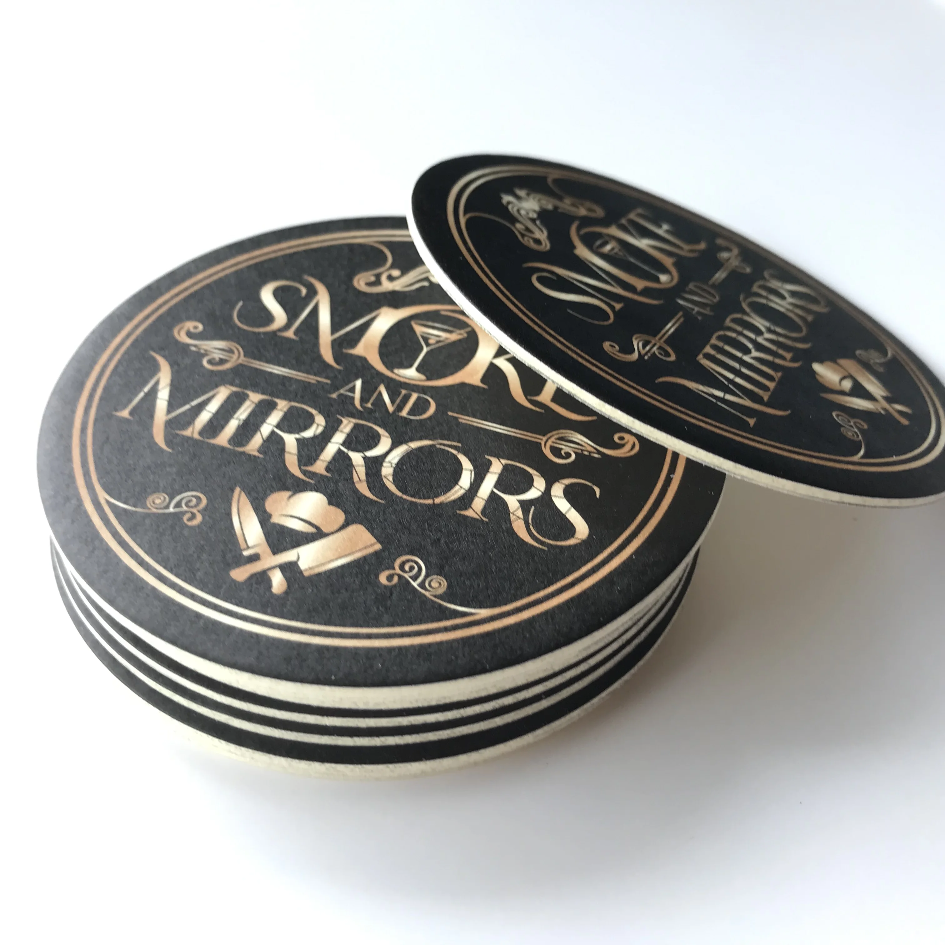 Custom Made Disposable Absorbent Paper Coasters Cheap Coffee and Beer Bar Coasters with Logo Design