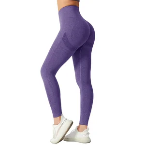 Customizable Women Fitness Scrunch Solid Color Butt Lift Yoga Pants High Waisted Premium Sports Seamless Leggings