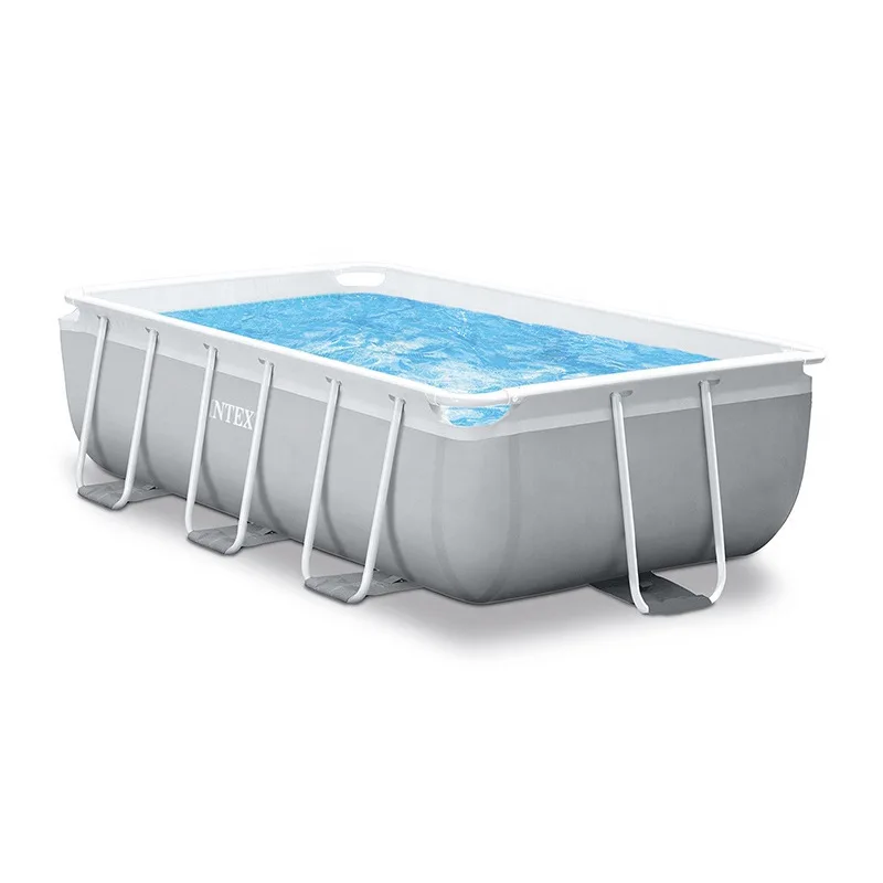 Factory Price Rectangular Metal Frame Intex Swimming Pool Outdoor 4m X 2m X 1m Fiberglass Aluminum Above Ground Swimming Pool