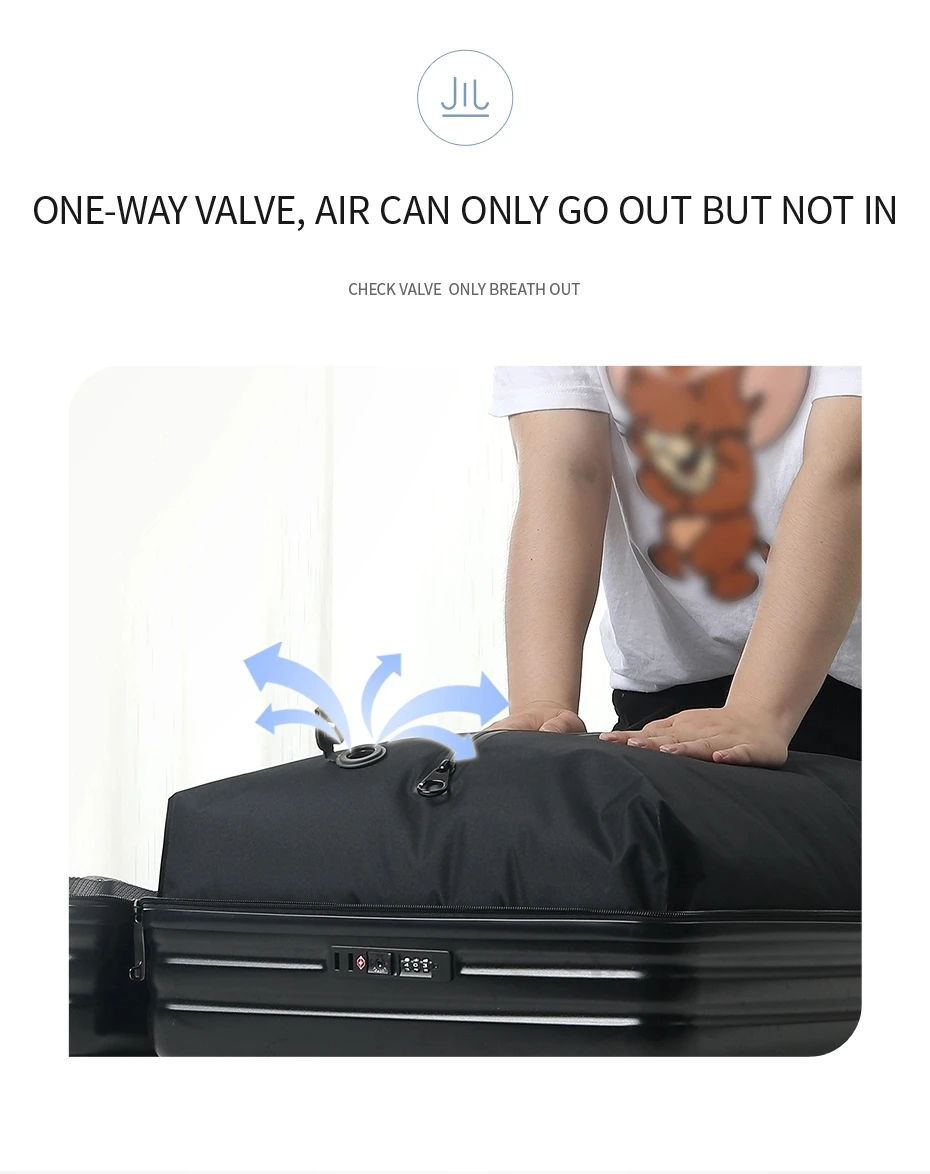 Nuova Valigia Trolley Intelligente con Compressione Sottovuoto, Leggera da  Viaggio, con Fodera Personalizzabile