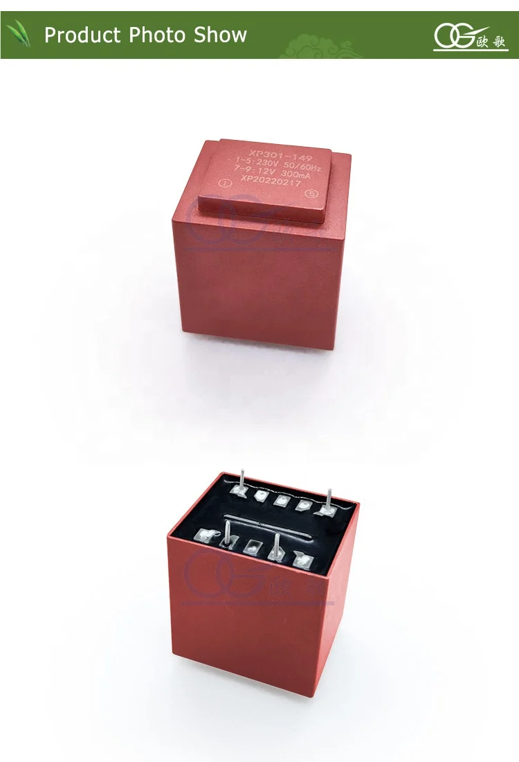 Audio PCB Mount Encapsulated Transformer With Black Epoxy Pin 5+5 Low Frequency Transformer