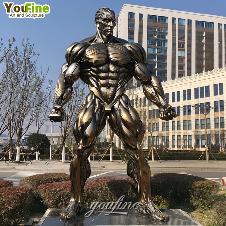 等身大の強いブロンズマッスルマンボディービル彫刻販売| Alibaba.com
