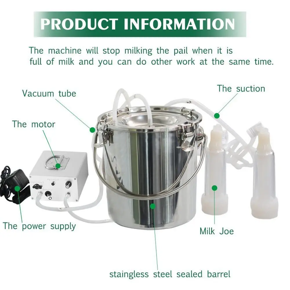Goat Milking Machine, Portable Pulsation Vacuum Pump Cow or Goat