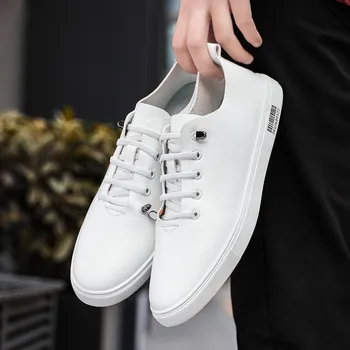 Men&#39;s Casual Shoes 2021 Seasons White Trendy Foot Shoes Soft Sole Rubber 39-44 Size Fashionable Men&#39;s Shoes Zapatos De H