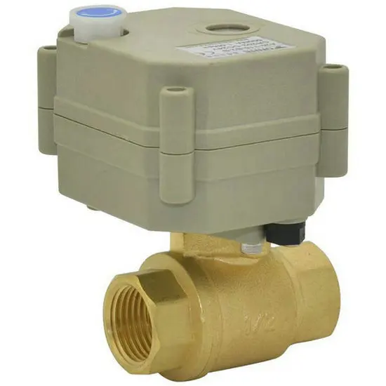 1/2'' 2 wires control Brass electric valve 2-way motorized ball valve