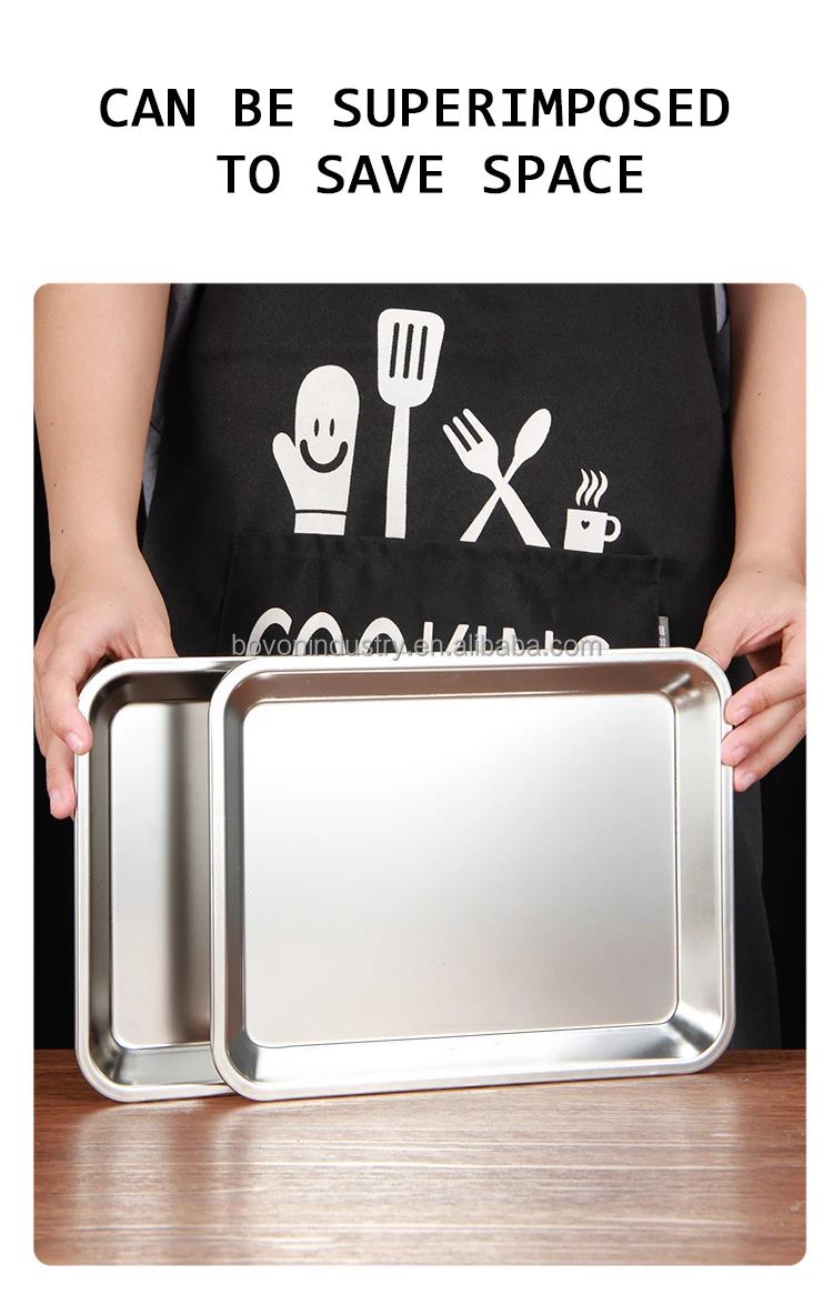 304 Stainless Steel Oven Baking Pan Tray Dishes Multiple Specifications