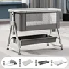 Canopée de matelas en alliage d'aluminium gris, panier de rangement, panier à couches