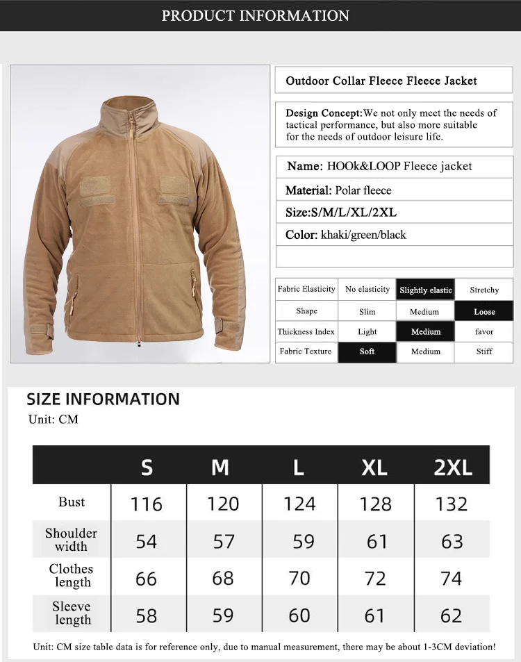 Custom Odziez Taktyczna Thicken Warm Tactical Fleece Jacket