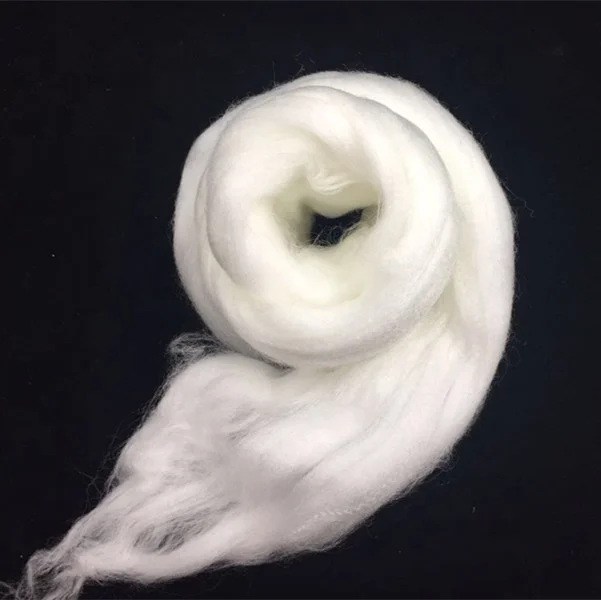 Nylon de poliamida 6,66 Tops 2.5dx88mm 3dx88mm Semi-Semi-Dull White White Virgin Hyarn Retardante de la llama
