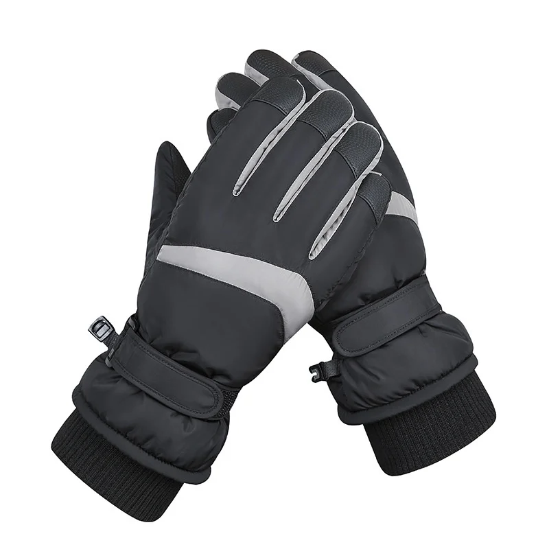 Guanti da sci antiscivolo, caldi, in lana spessa, morbidi, antivento e impermeabili da uomo per sci, ciclismo e sport all'aria aperta._voghion.com