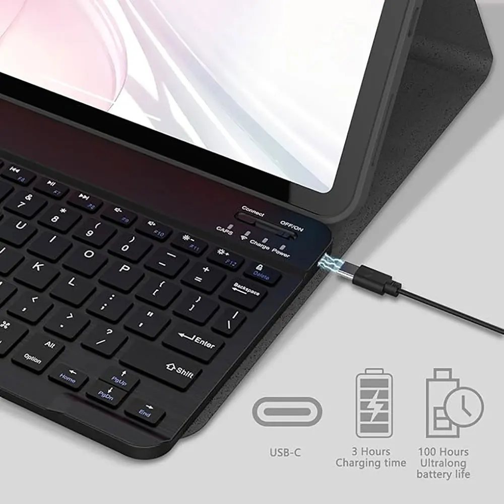 product magnetic wireless detachable keyboard case for ipad 11 inch with stand flip cover pen holder laudtec-5