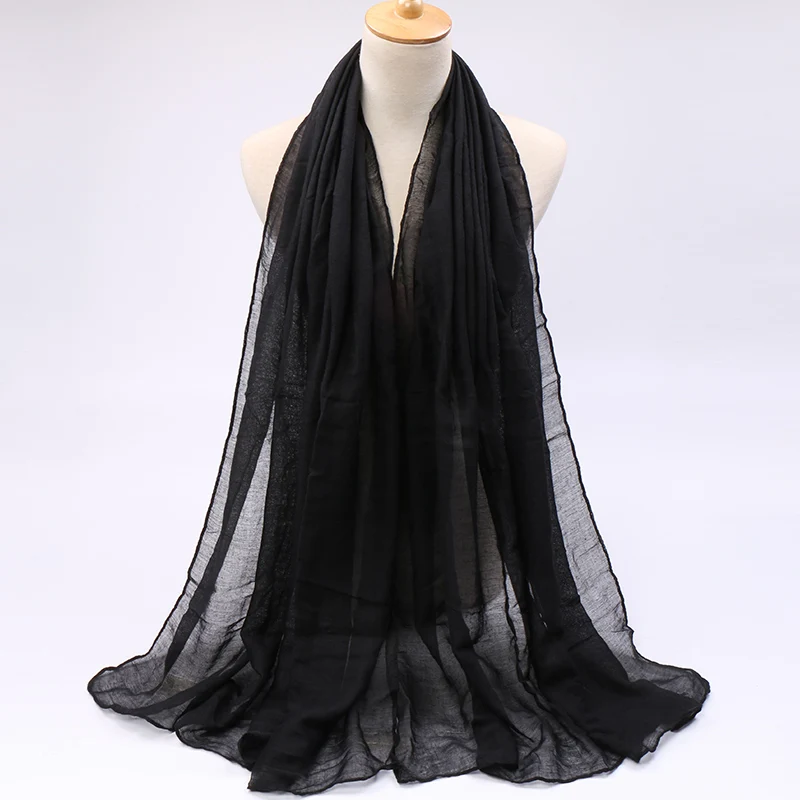 Factory Wholesale Solid Color Scarves Promotion Gift Cheap Shawls Viscose Hijab Scarf for Woman