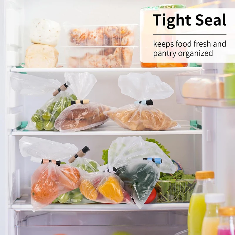 10 Pack Squeeze Lock Eco-Friendly Kitchen Bread Bag Clips with Flexible Design for Snack & Food Storage Color Customized