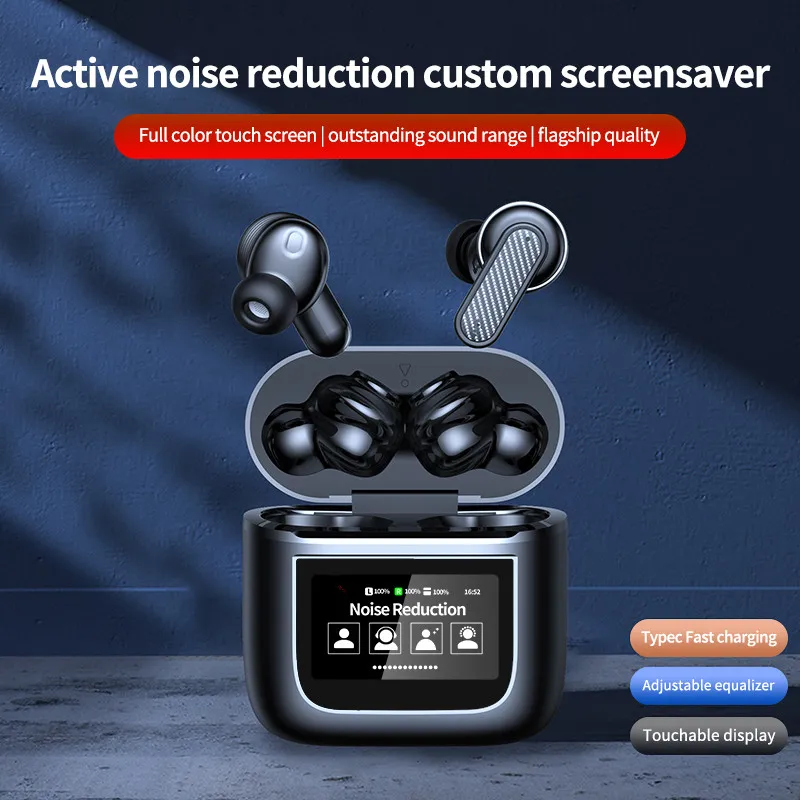 Active Noise-cancelling True Wireless Earbuds With Touch Screen Oem