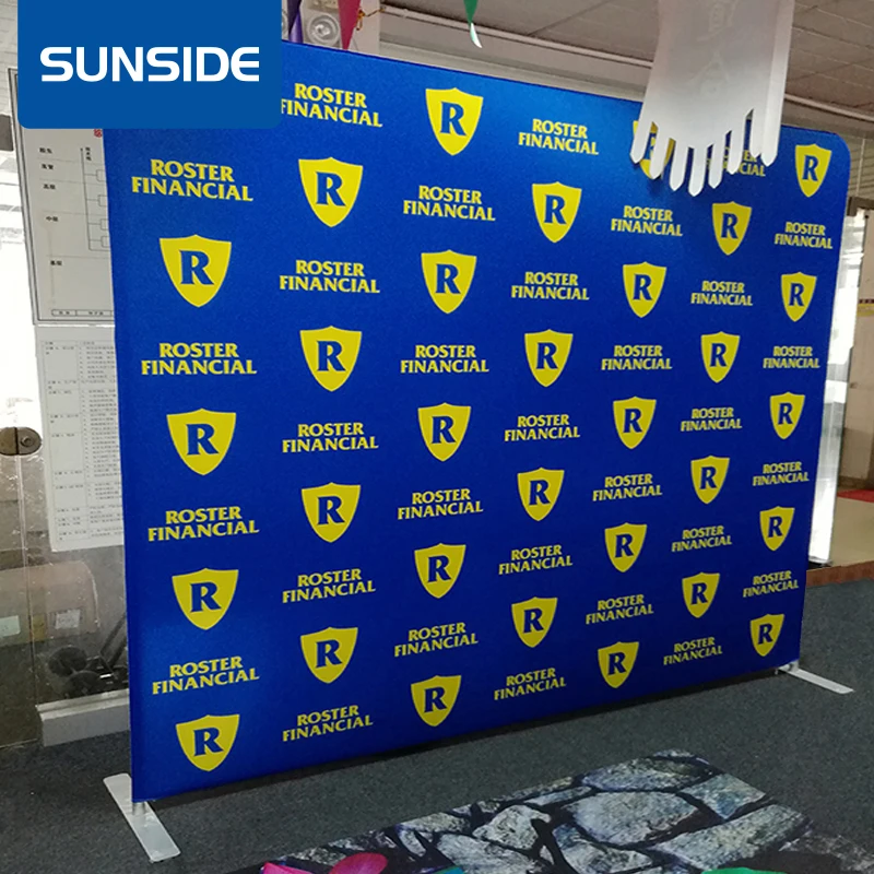 Товары для торговой выставки выставочная выставка 8x8 футов 8x10 ступенчатый и повторяющийся фон демонстрации стойки