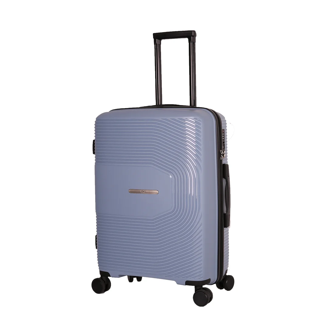 New Type Trolley Luggage 3 pcs Airplane Hard Shell Custom Travel PP Luggage Set
