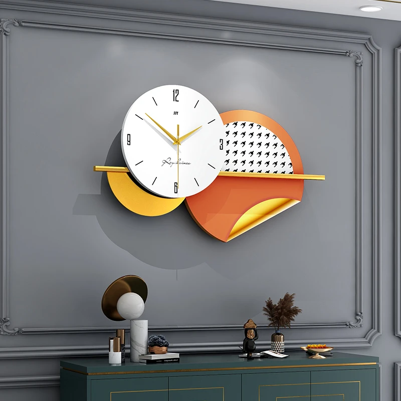 Nordic Creative Art Wall Clock - Luxury Big Metal Wall Decor Clock