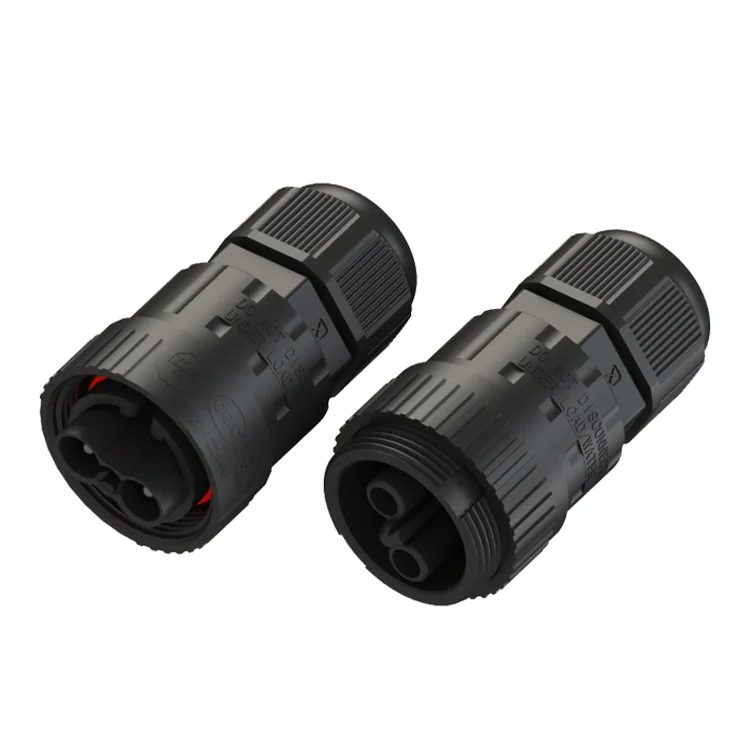 Exceedconn Circular Waterproof 3 Pin Power Cable Electrical Male Connector