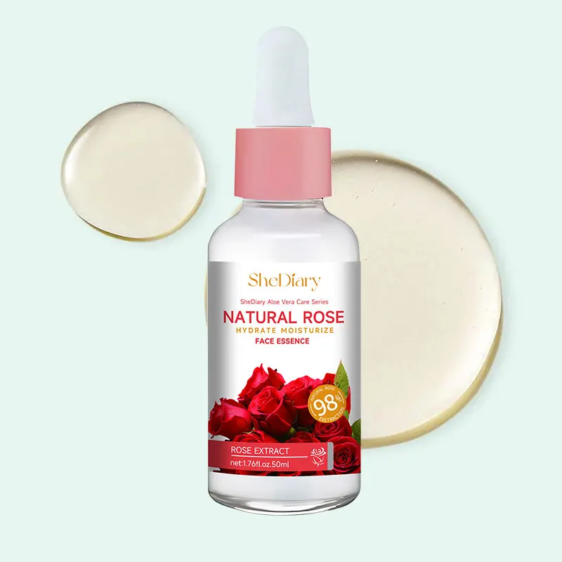 Suero facial de rosas naturales