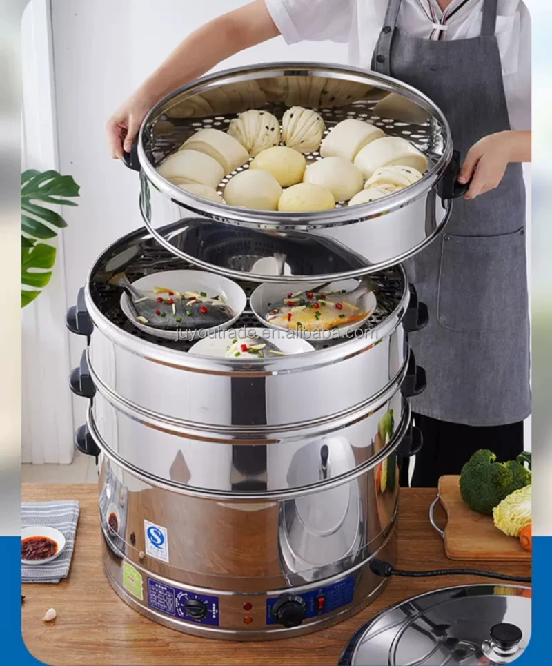 Electric Steamer Double Layer Three Layer Six Layer Momo Steamer Gyoza