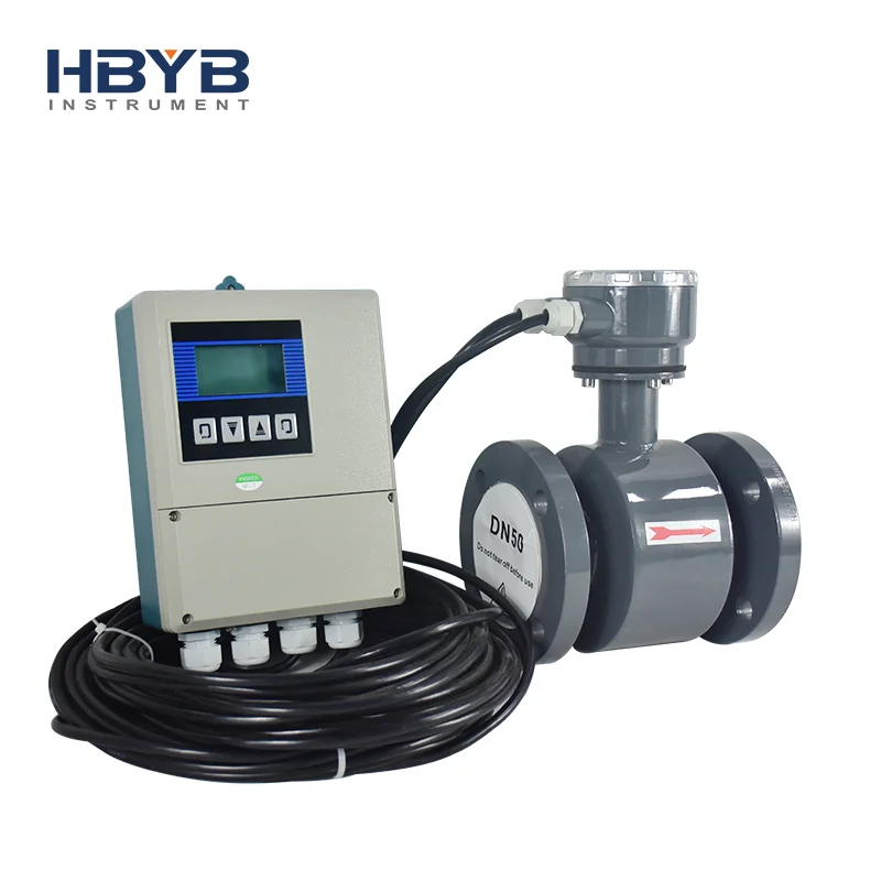 Electromagnetic Flow Meter Water Remote  Type 4  20ma Output Suppliers 8 Inch Concrete Chemical Liquid Flow Meter