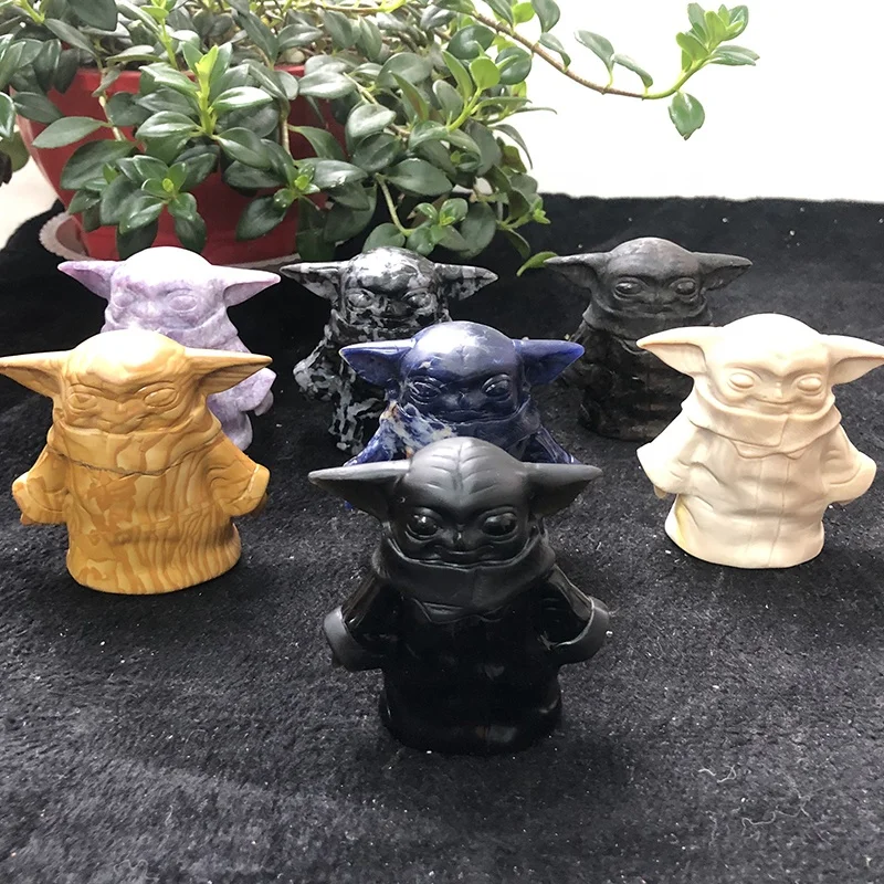 Black Obsidian Hand Carved Crystal Yoda Statue Ornament Natural Sodalite Crystal Baby Yoda Kids Gift View Baby Yoda Kindfull Crystal Product Details From Donghai Kindfull Crystal Product Co Ltd On Alibaba Com