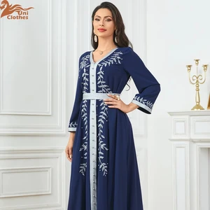 Luxury Plus Size Abaya Embroidery Jalabya Women Anti-Wrinkle Lightweight