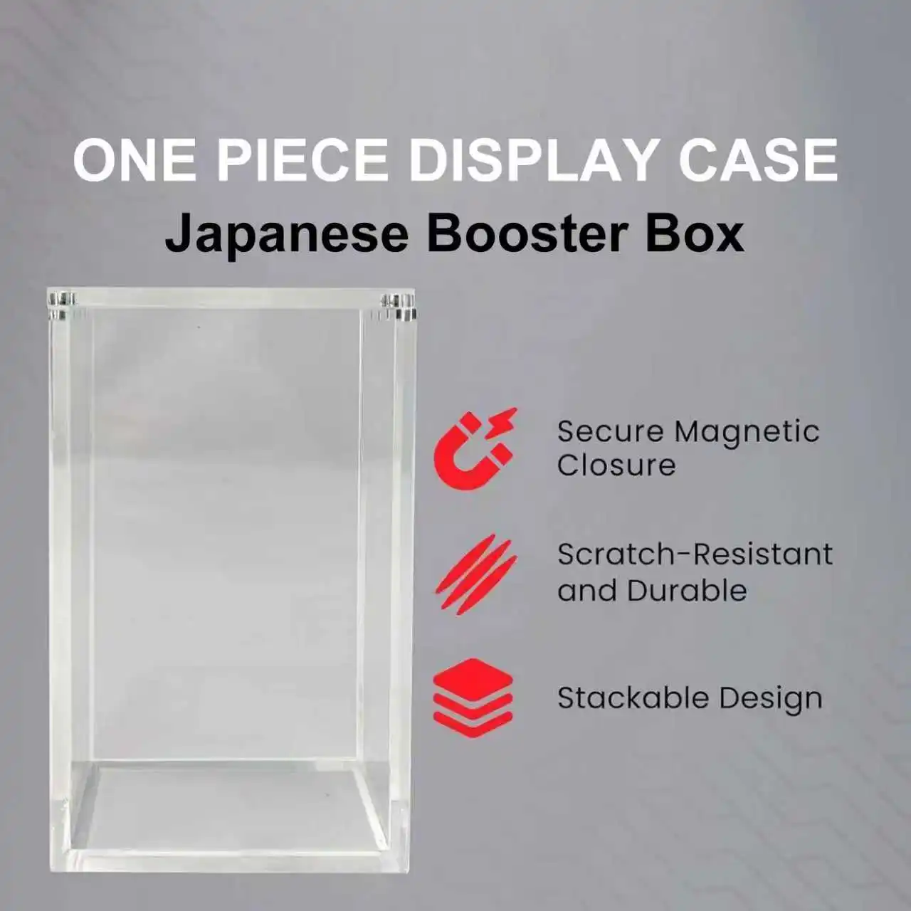 Acrylic One Piece Booster Box Display Case - Durable & Stylish