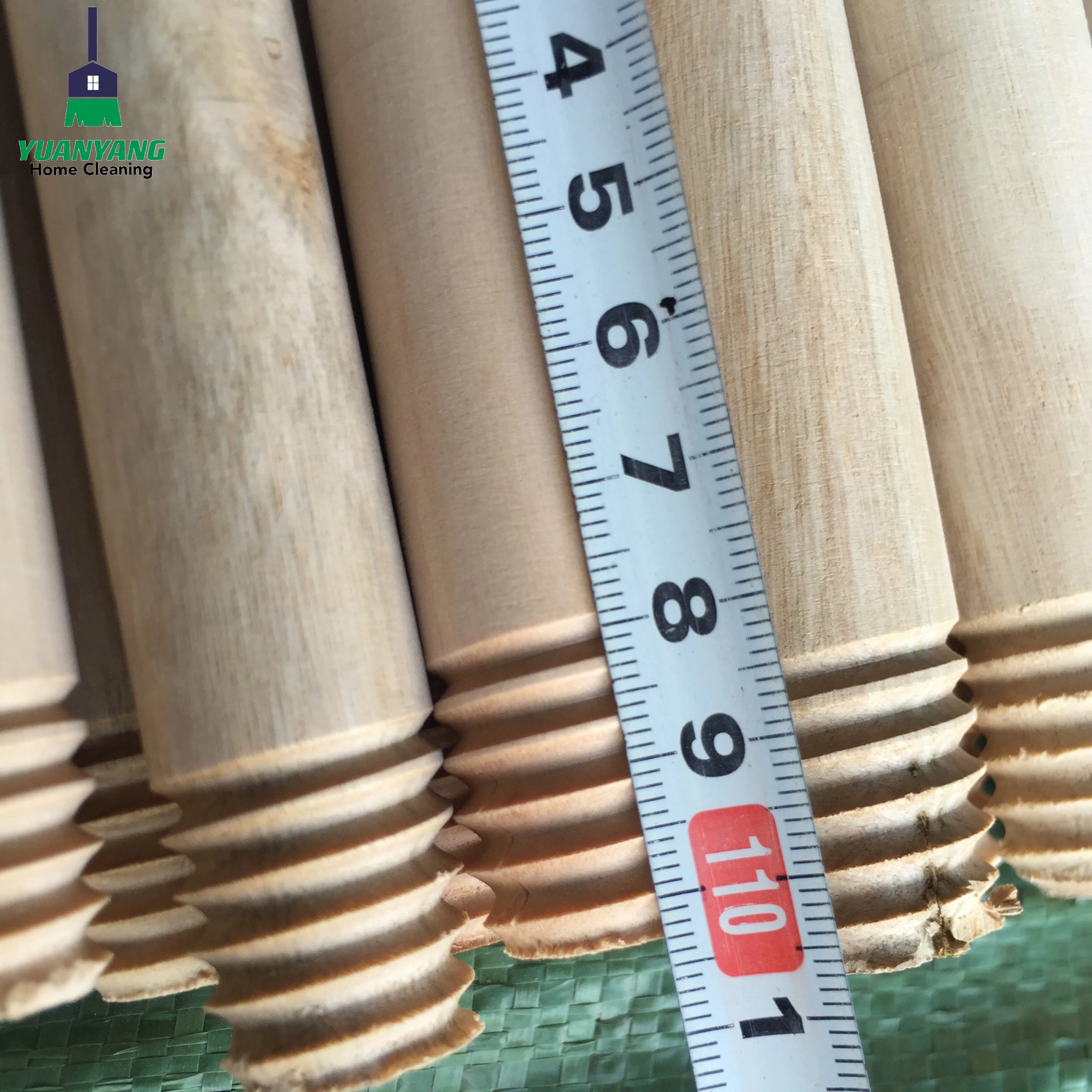 Palo De Escoba/fregona De Madera, 120 Cm - Para Uso Exterior, Resistente Y Con Buen Agarre