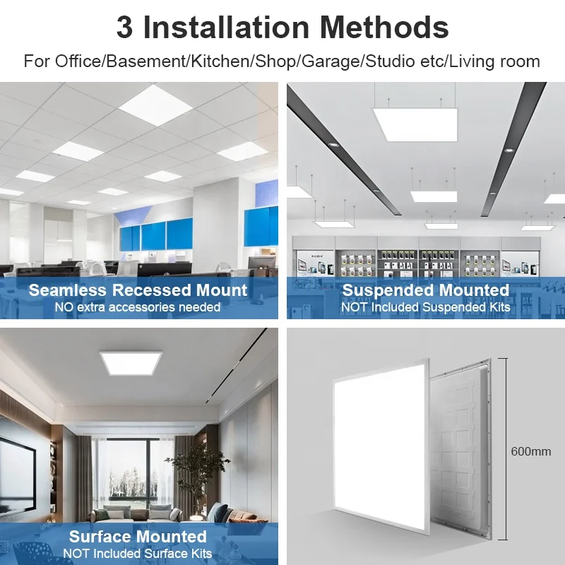 Square Spot Living Room Recess Light 30X30 60 X 60Cm 120X60 Backlit Rectangle Led Panel Light for Home Ceiling