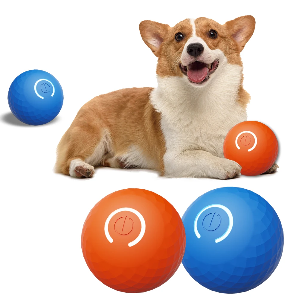 Automatic Rolling Ball Toy Durable Dog Chew Ball Toy Pet GrindingTeeth Toy Dog Jumping Ball
