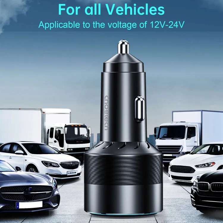 CHOETECH TC0011 130W Dual Type-C Port Car Charger Price in Pakistan | Fonepro