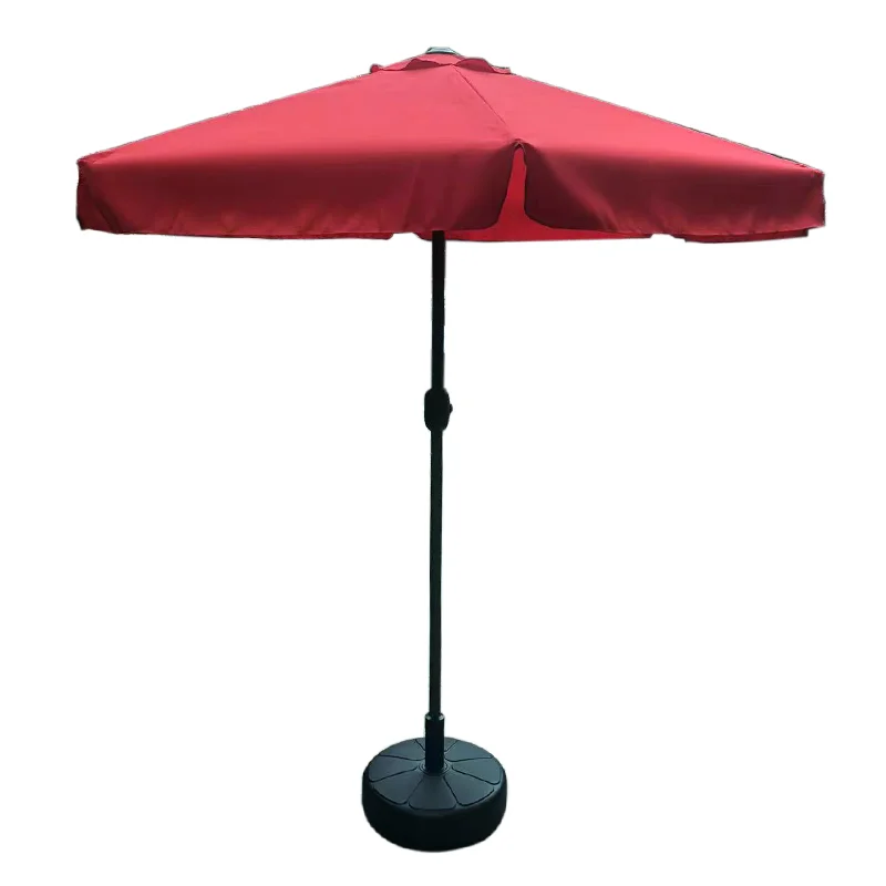 9 футов Водонепроницаемый Открытый садовый зонт для патио с кнопкой наклона и кривошипа зонтик рынка