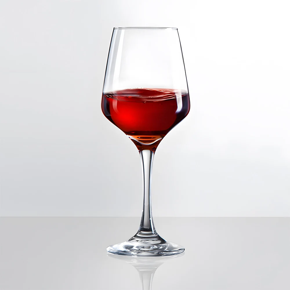 Wholesale Custom Machine-Made Crystal Red Wine Goblets Polished Glassware Wedding Decoration