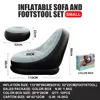Black-Inflatable sofa combo set small-1108986cm/5222cm