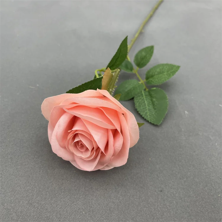 New Arrival Colorful Silk Artificial Rose Bulk Wholesale Single Stem