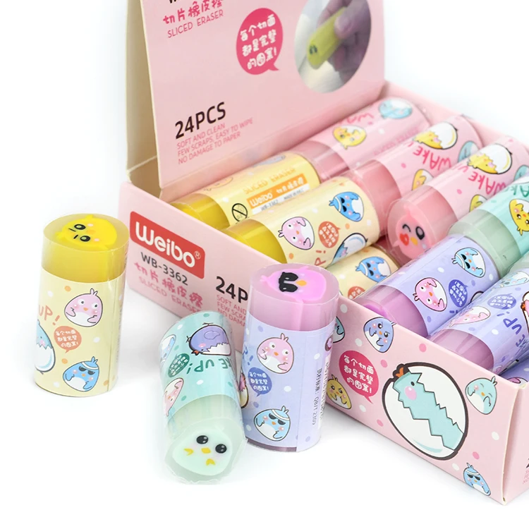 WEIBO 24 шт. в упаковке милый мультяшный ластик и награда ластик для студентов в стиле животных канцелярские принадлежности для карандашей сувениры для вечеринки, награды за домашнюю задачу
