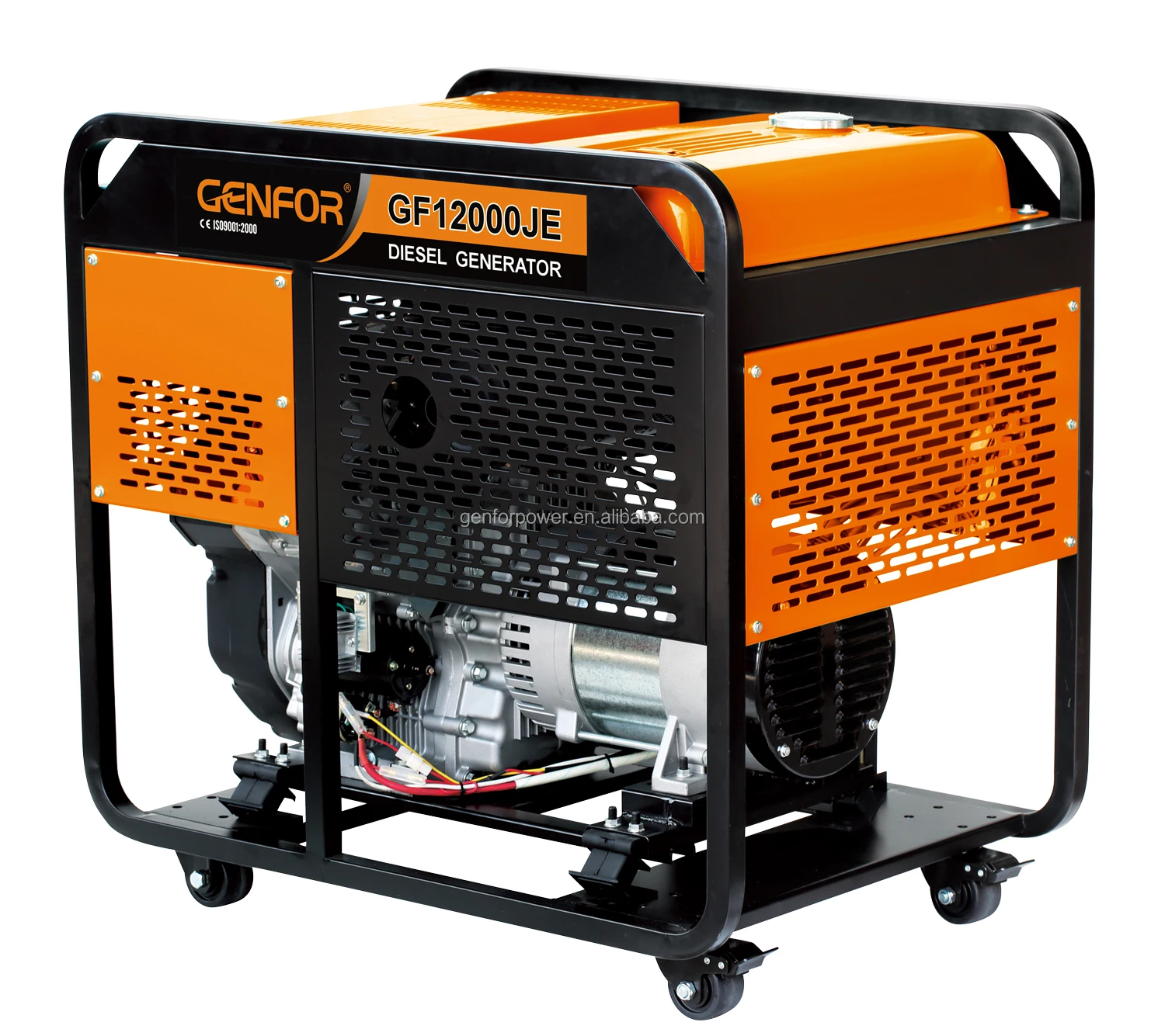 11kw Single/three Phase Ac Standby Power Portable Diesel Generator Key Start Generator Brush