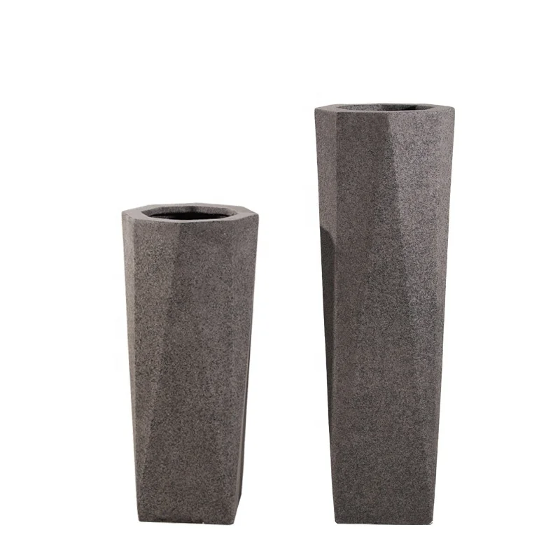 Set De 2 Bacs à Plantes Ronds XXL En Fiberclay Gris - Résistants Aux Intempéries Et Au Gel, Pour Intérieur Et Extérieur