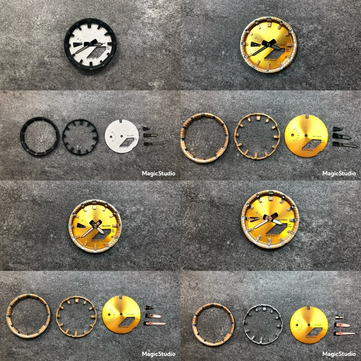 Colorful Face Set Watch Dial 4 In 1 Inner Ring Marker Watch Hand Dial