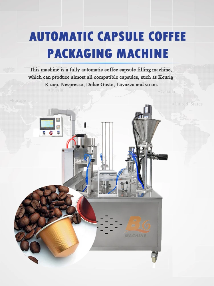 Automatic Coffee Filling And Sealing Machine Nespresso Empty Coffee