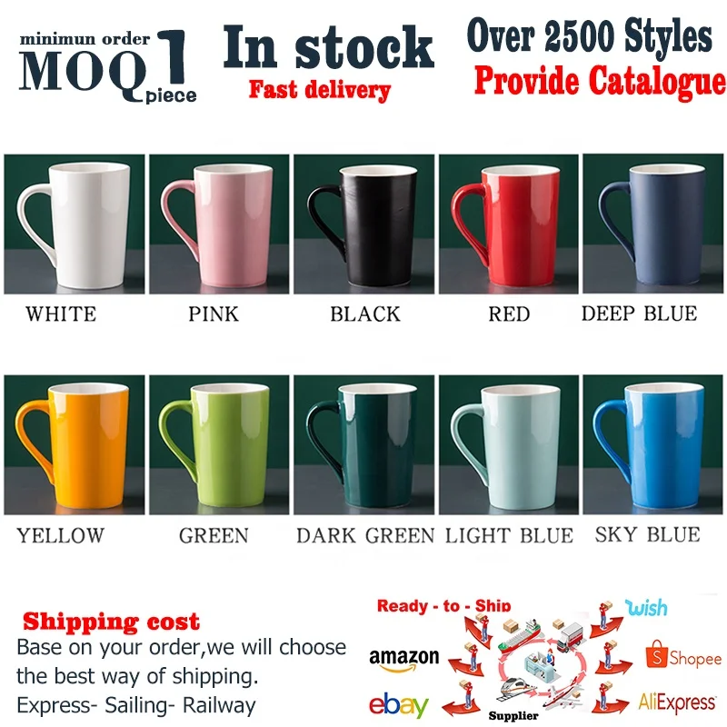 No MOQ 1 Pc White Etching Laser Engraved logo Printing Cheap Price Red Color China Ceramic Mug Cup with Handle