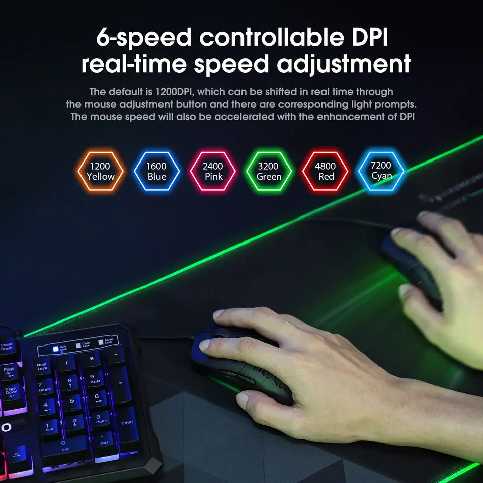 Amazon Hot Sale ONIKUMA CW911 RGB 7200 DPI Gamer Mice Computer Accessories Lightweight Computer Mouse with Built-in Fan