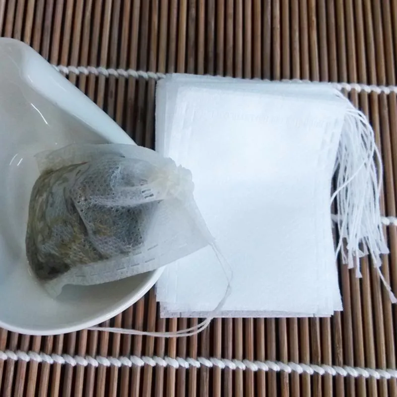 100Pcs/Lot New Empty Tea Bags With String Heal Seal Filter Paper for Herb Loose Tea