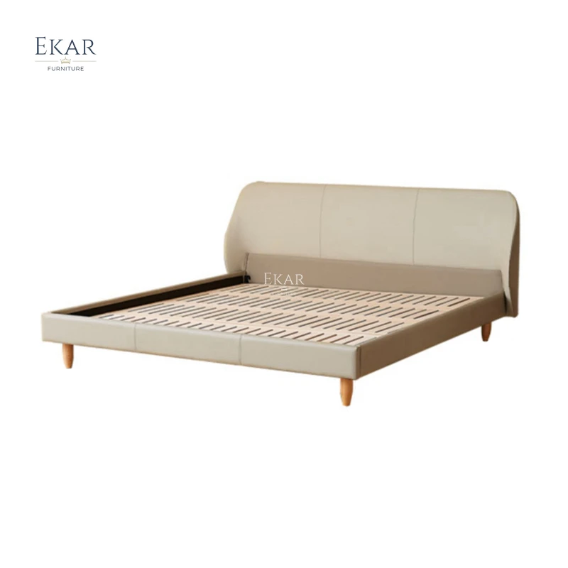 product new design ekar nappa leather half leather interior plank bedroom bed-63