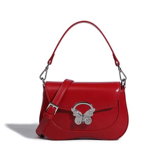 Ladies butterfly high-grade texture handbag 2024 summer new women's shoulder oblique span bag